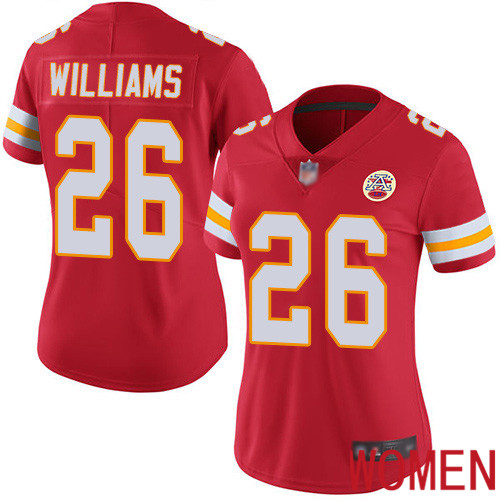 Women Kansas City Chiefs #26 Williams Damien Red Team Color Vapor Untouchable Limited Player Football Nike NFL Jersey